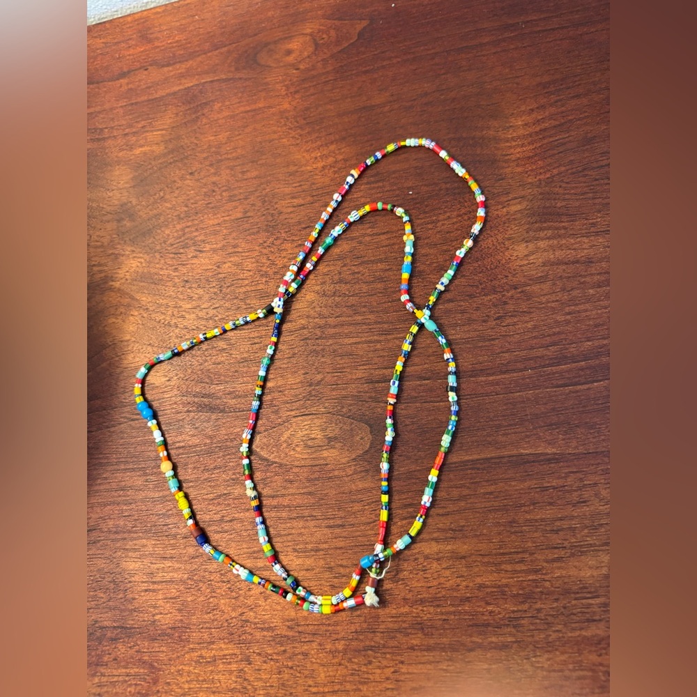 Colorful Vintage Tiny African Trade Bead Necklace.